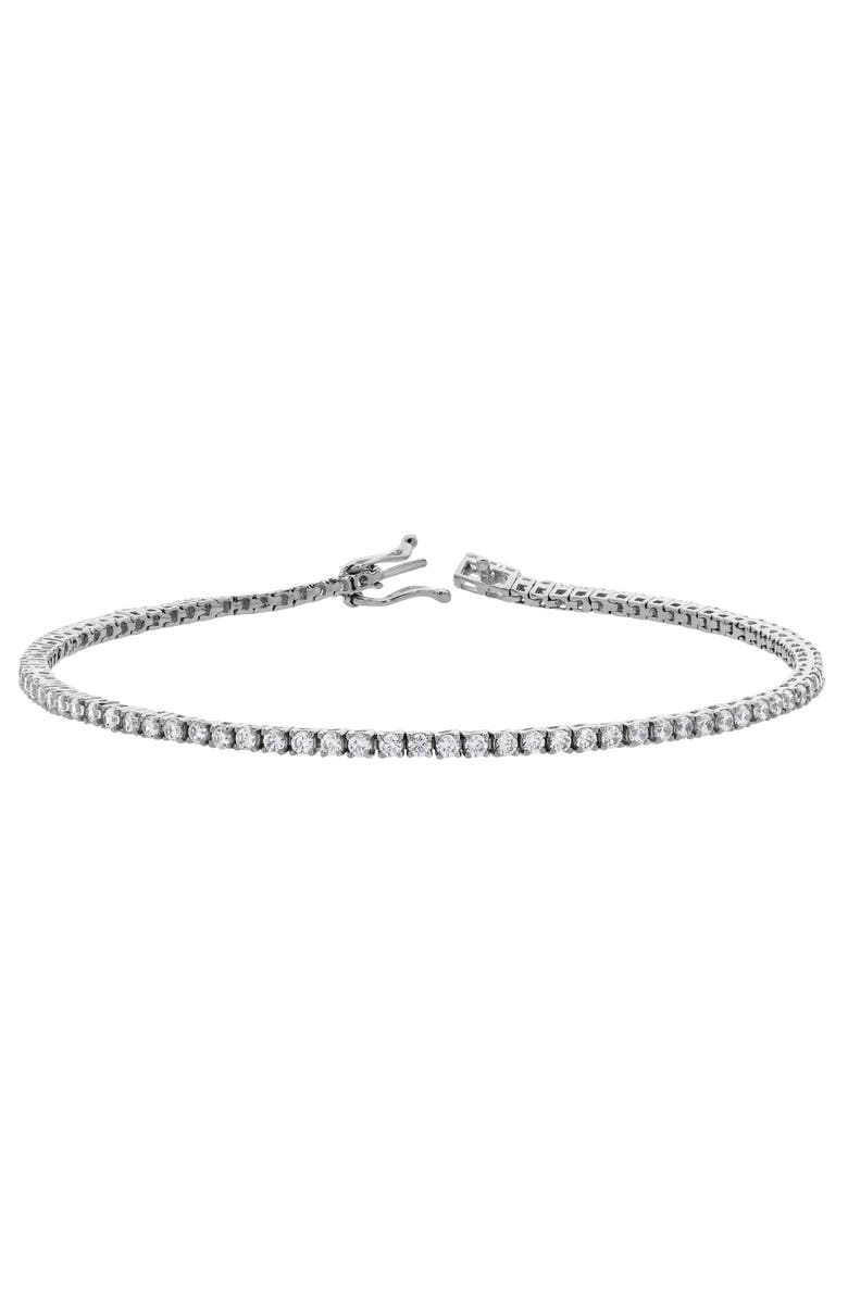 LuvMyJewelry Orelia 2 Ct 10K Gold Lab Grown Tennis Bracelet, Main, color, 10K White Gold