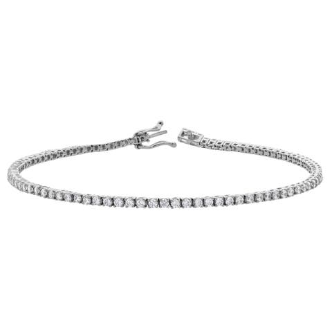 Orelia 2 Ct 10K Gold Lab Grown Tennis Bracelet
