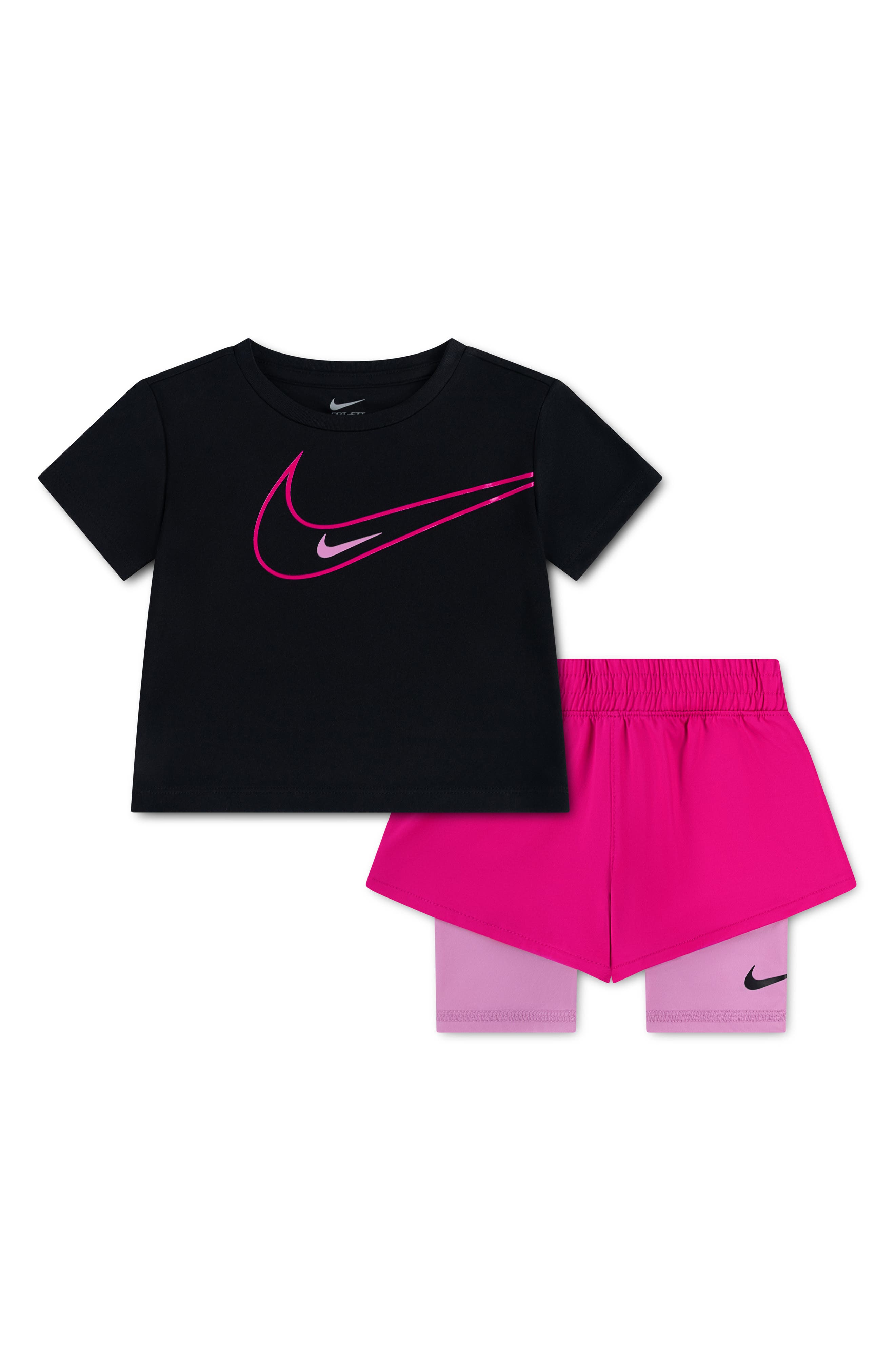 Nike Dri-FIT T-Shirt & Twofer Shorts Set