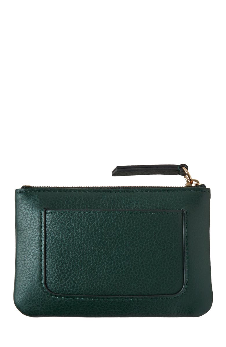 Mulberry Plaque Leather Coin Pouch, Alternate, color, Mulberry Green