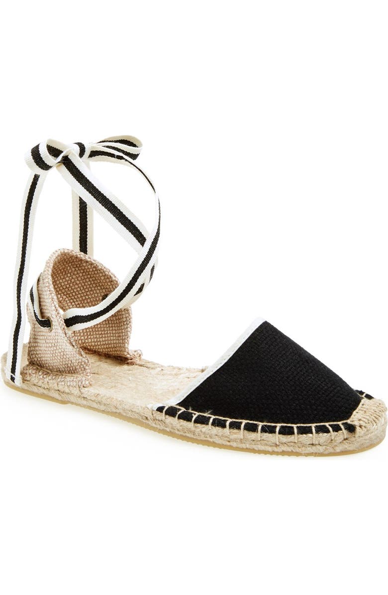 Soludos Lace-Up Espadrille Sandal, Main, color,