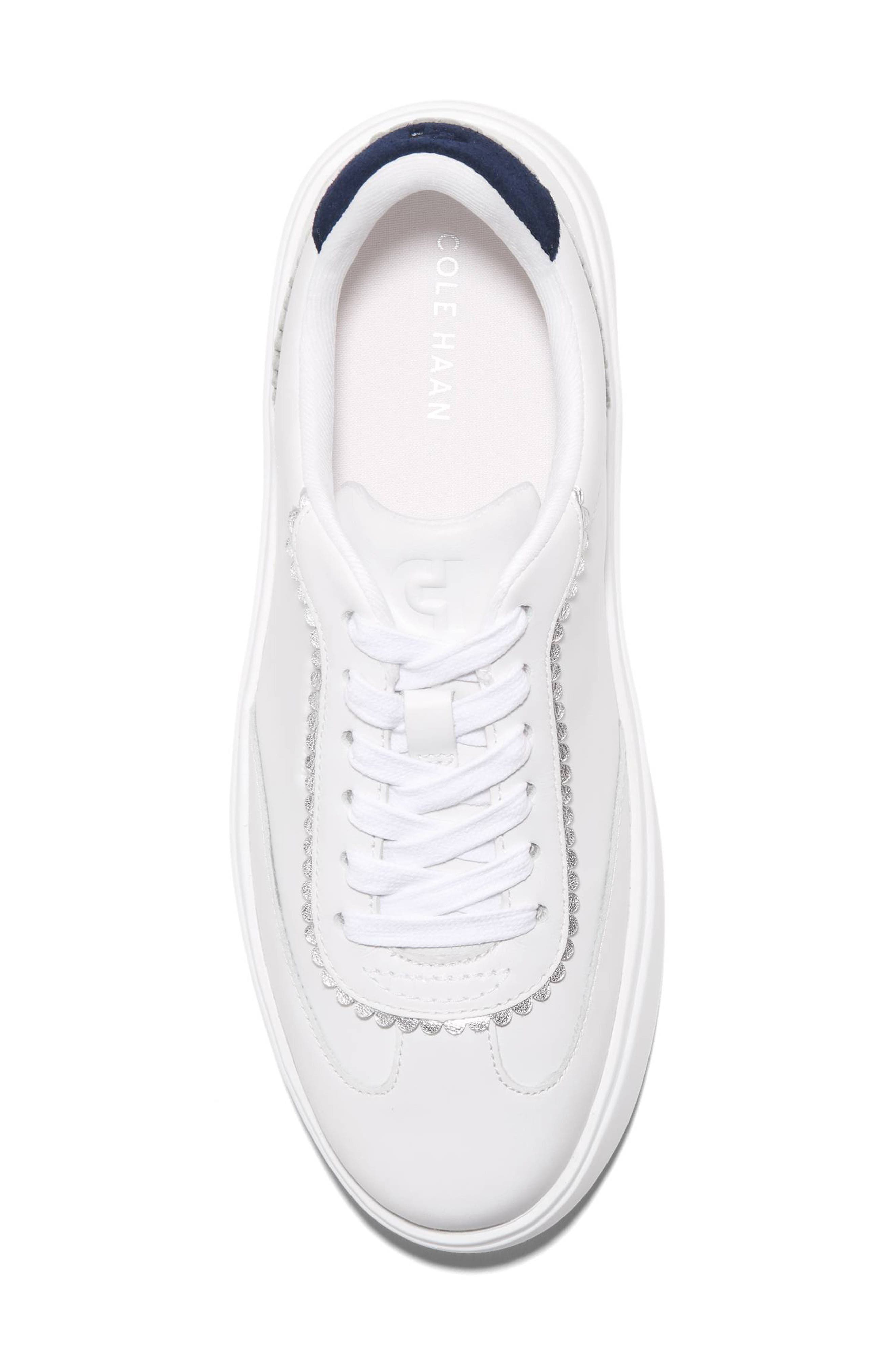 Cole Haan Grand Crosscourt Sneaker, Alternate, color, White Leather / Midnight Moon