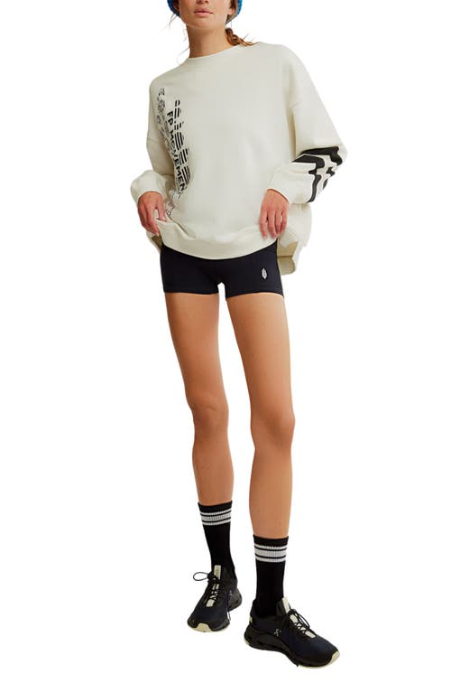 Free People Fp Movement All Star Oversize Graphic Sweatshirt In Neutral
