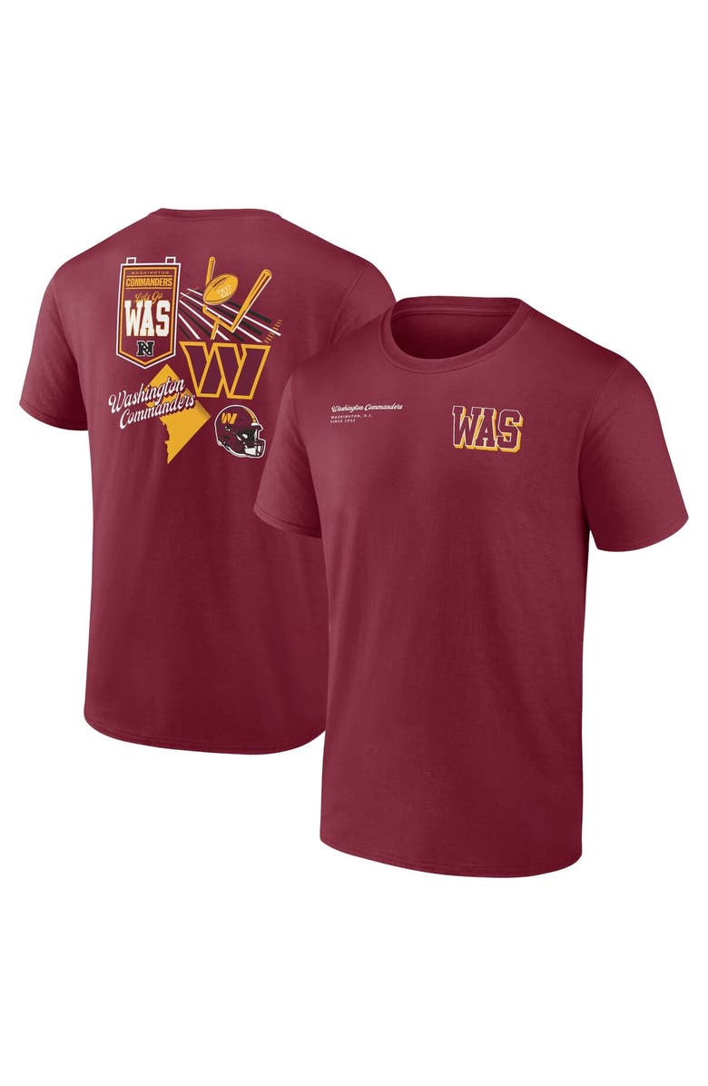 FANATICS Men's Fanatics Branded Burgundy Washington Commanders Split Zone T-Shirt, Alternate, color, Burgundy