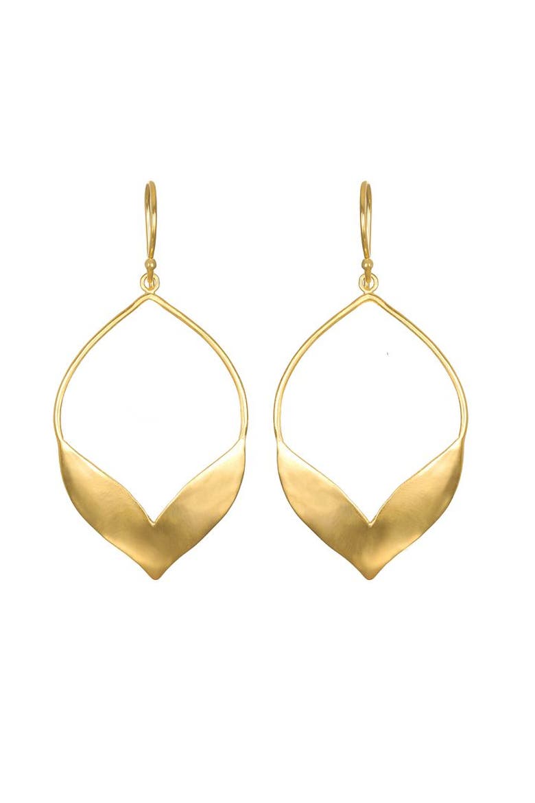 Fluttering Petals Gold Earrings, Main, color, Gold