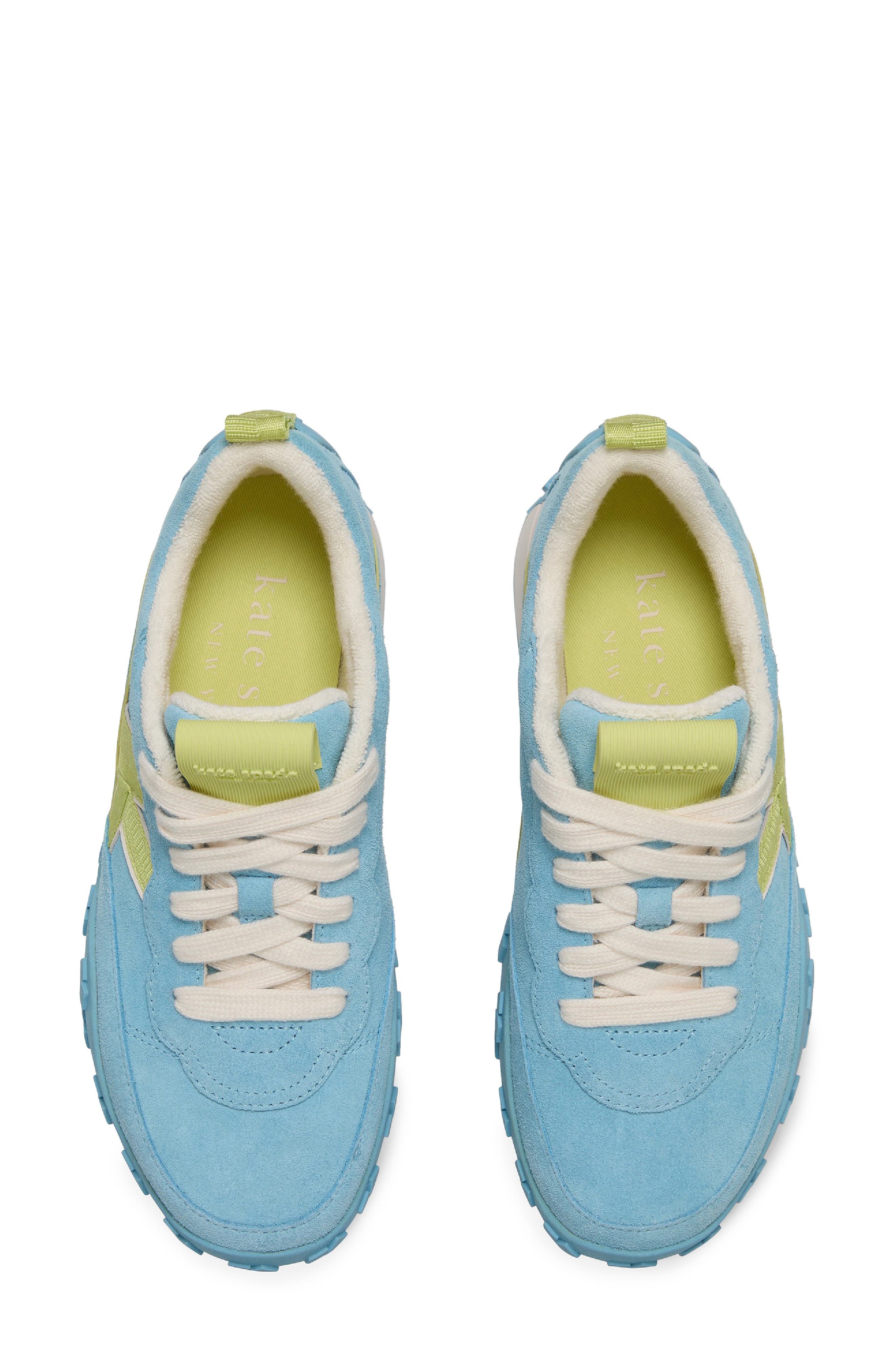 Kate Spade New York k as in kate runner sneaker, Alternate, color, Pristine Pool/ Bosc Pear