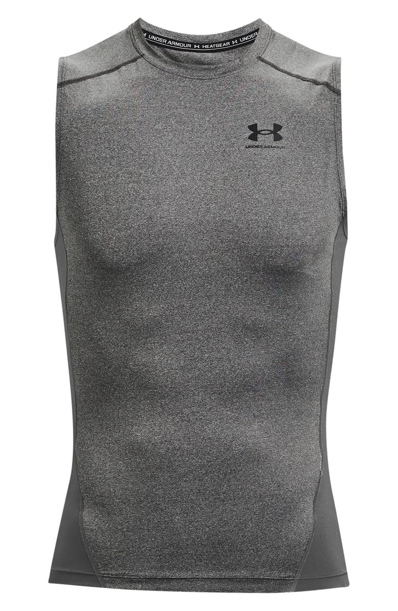 Under Armour HeatGear<sup>®</sup> Compression Tank, Alternate, color, Carbon Heather