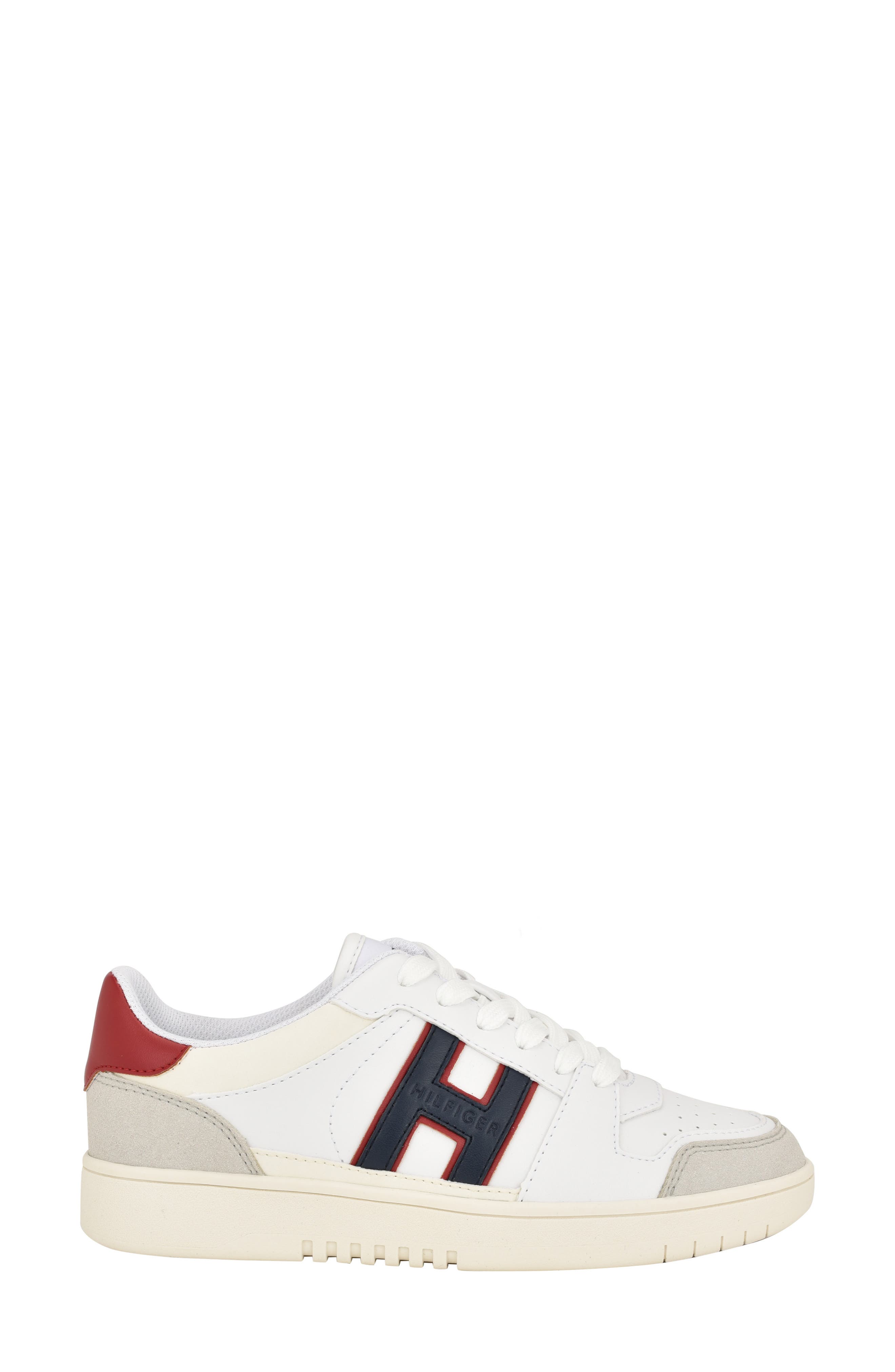 Tommy Hilfiger Amie Sneaker, Alternate, color, White/Galaxy Grey/Tropic Red