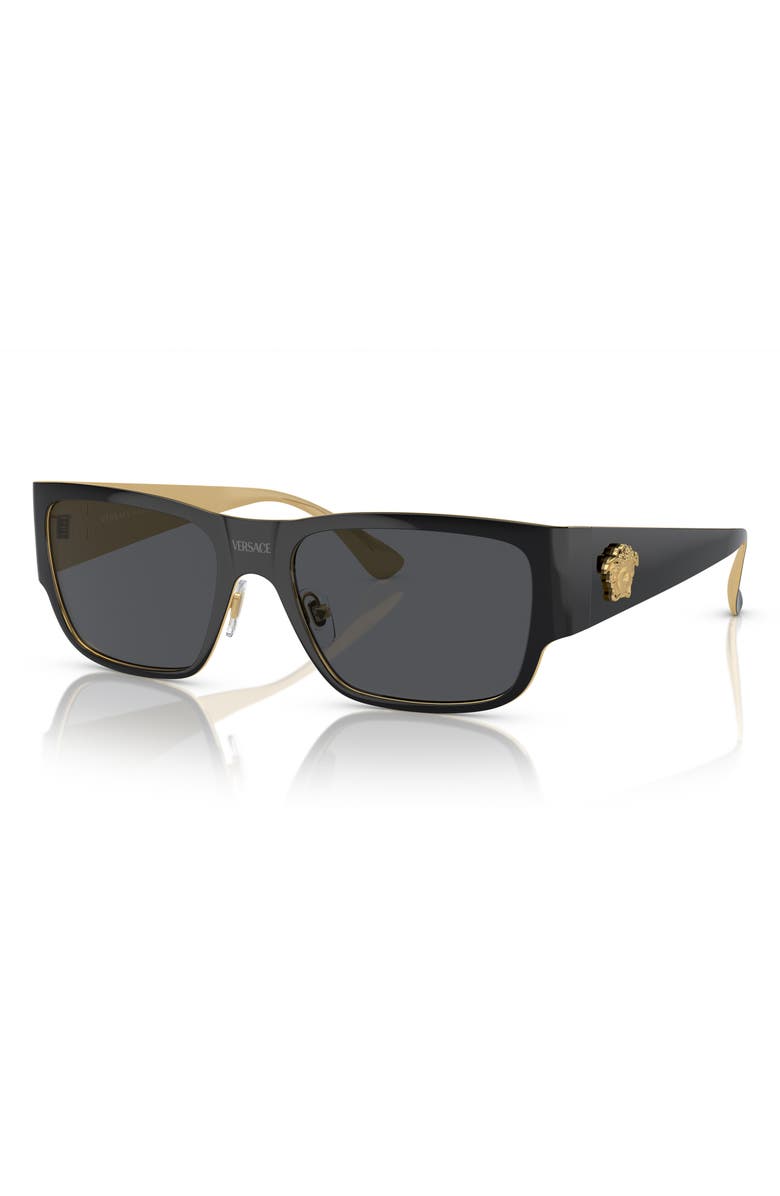 Versace 56mm Square Sunglasses, Alternate, color, 