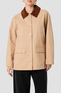 French Connection Barn Jacket with Corduroy Collar