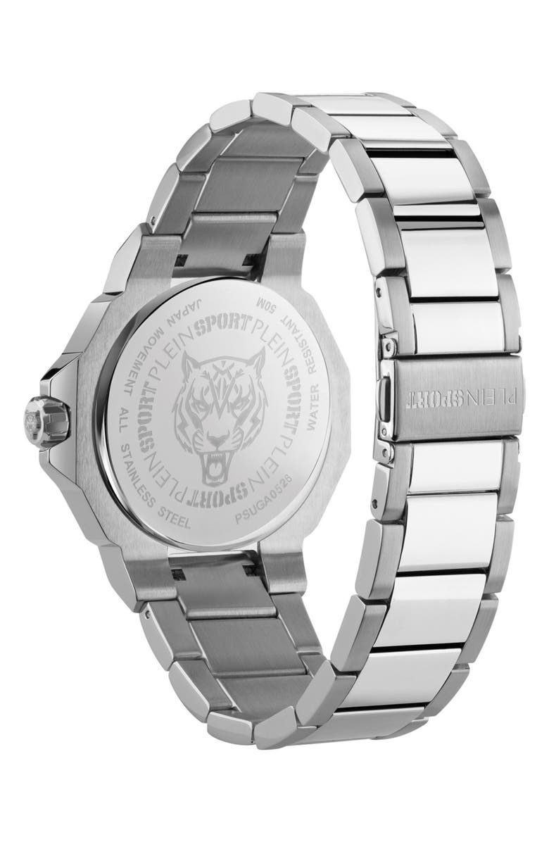 PLEIN SPORT Titan Bracelet Watch, 44mm, Alternate, color, Stainless Steel/ Blue