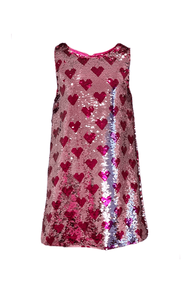 Lola + The Boys I Love You Sequin Dress, Main, color, Red