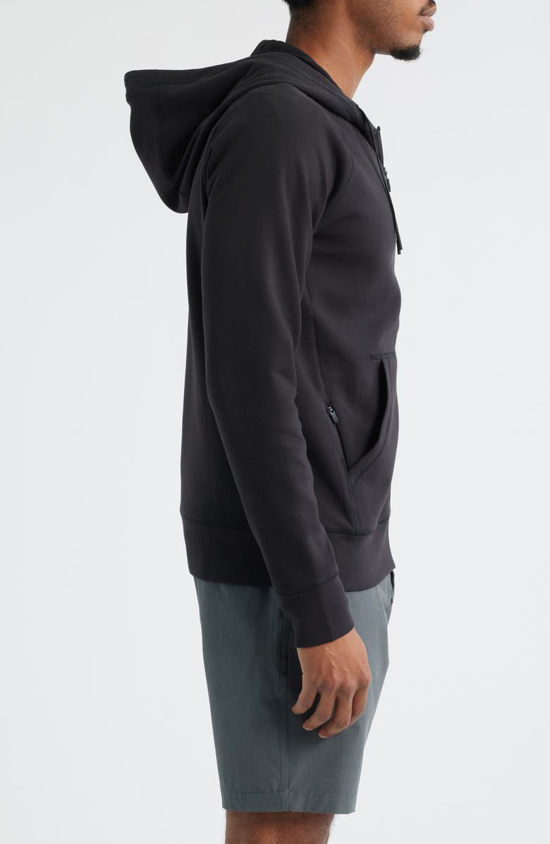 TEN THOUSAND Midweight Tech Performance Full Zip Hoodie, Alternate, color, Black