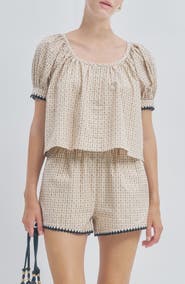 MAUDE CLUB Sue Plaid Woven Shirt