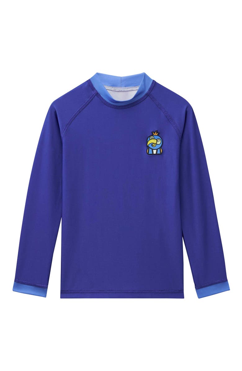 Roarsome Long Sleeve Rash Guard, Alternate, color, Blue