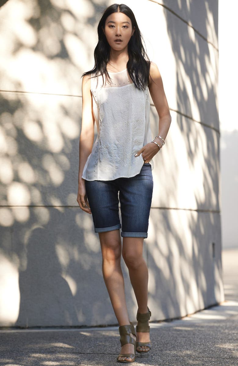 NYDJ 'Briella' Cuff Stretch Denim Shorts, Alternate, color, 