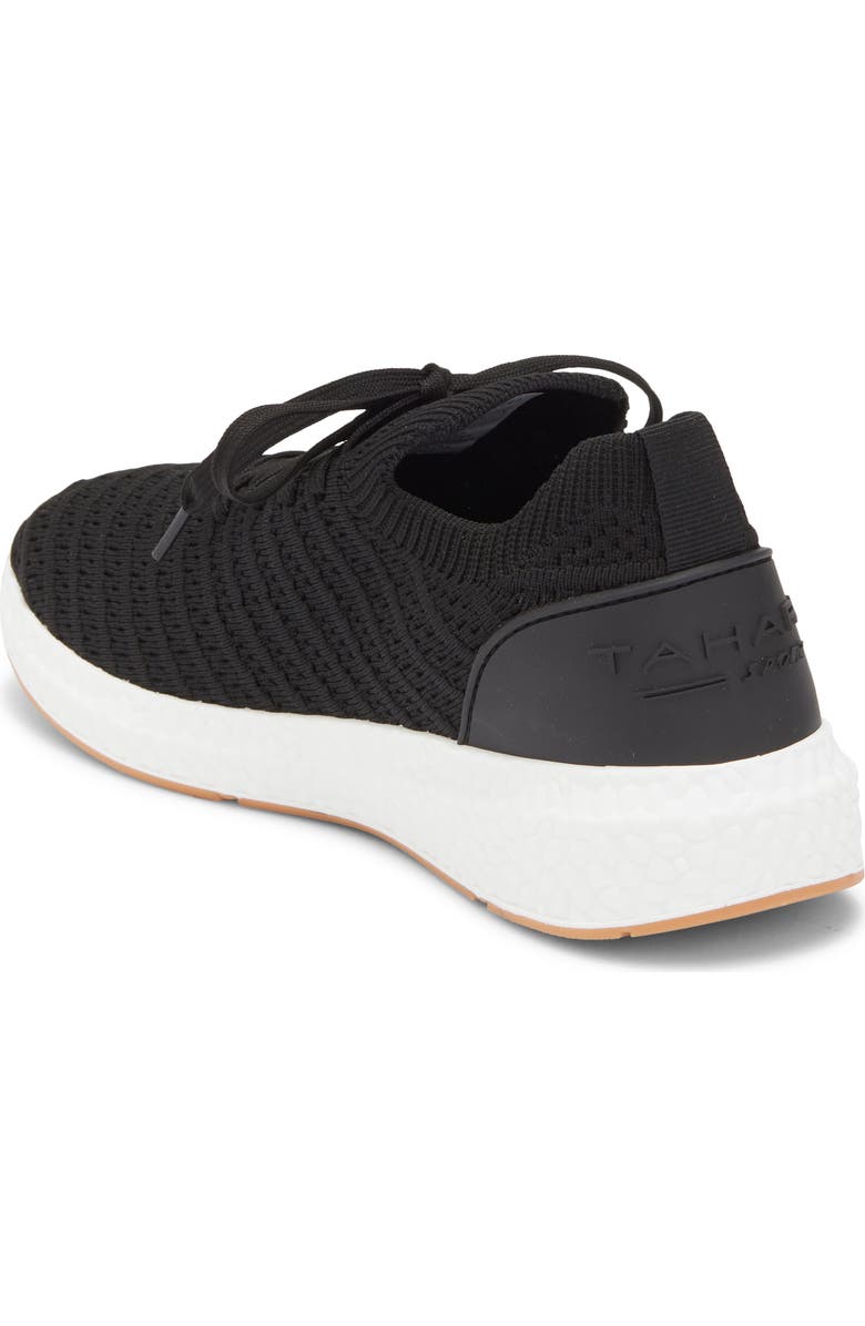 Tahari Textured Knit Sneaker, Alternate, color, Black/ Gum