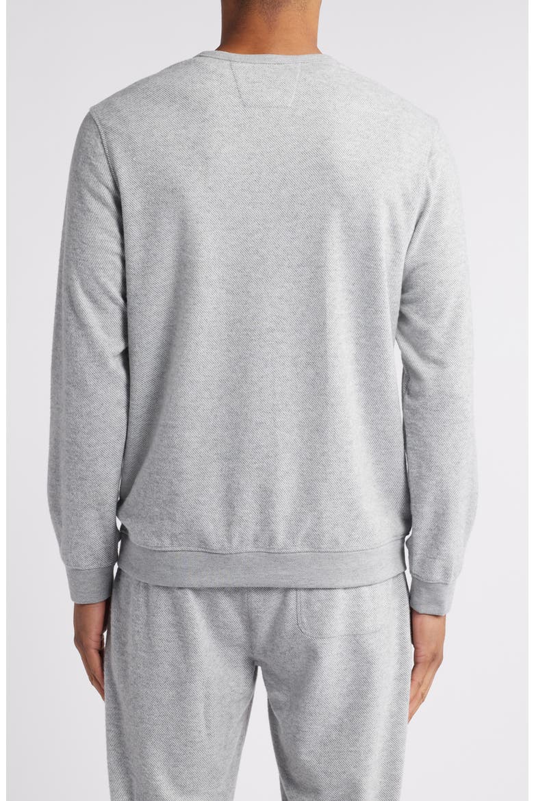 Brushed Twill Crewneck Sweatshirt, Alternate, color, GREY