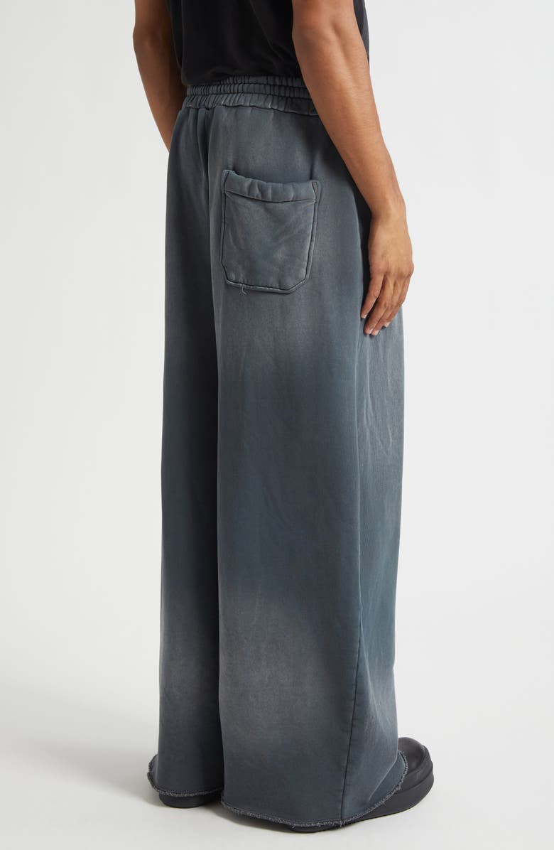 LU'U DAN Raw Cut Fleece Sweatpants, Alternate, color, Black Smoke