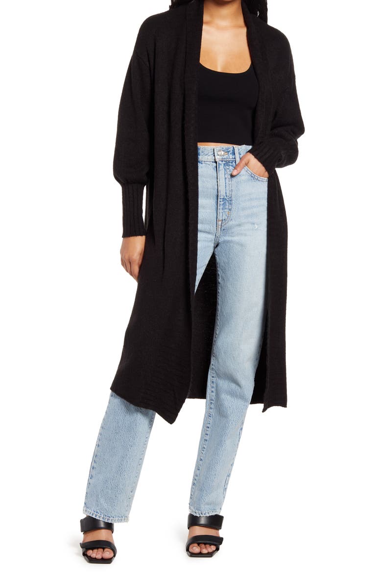 Shaylee Long Cardigan, Main, color, NOIR