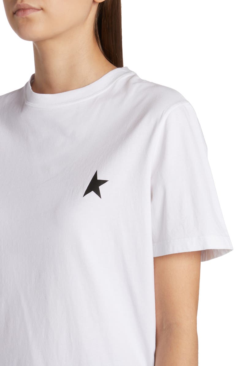 Golden Goose Regular Fit Small Star Logo Graphic T-Shirt, Alternate, color, Optic White/ Black