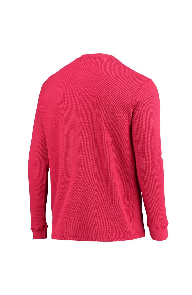 DUNBROOKE Men's Dunbrooke Red Buffalo Bills Logo Maverick Thermal Henley Long Sleeve T-Shirt, Alternate, color, 