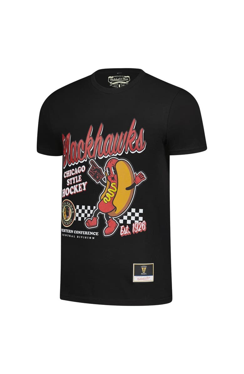 Mitchell & Ness Men's Mitchell & Ness Black Chicago Blackhawks Local Food T-Shirt, Alternate, color, 