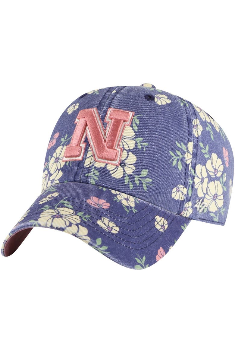 Women's '47 Navy Nebraska Huskers Primrose Clean Up Adjustable Hat, Main, color, Navy