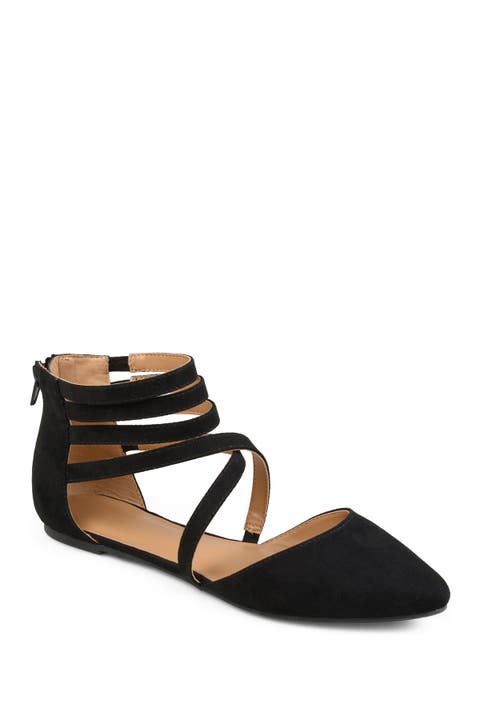 JOURNEE Marlee Ankle Strap Flat (Women)