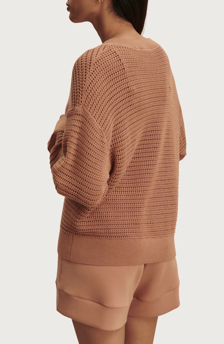 Varley Gaia Open Knit Sweater, Alternate, color, Camel