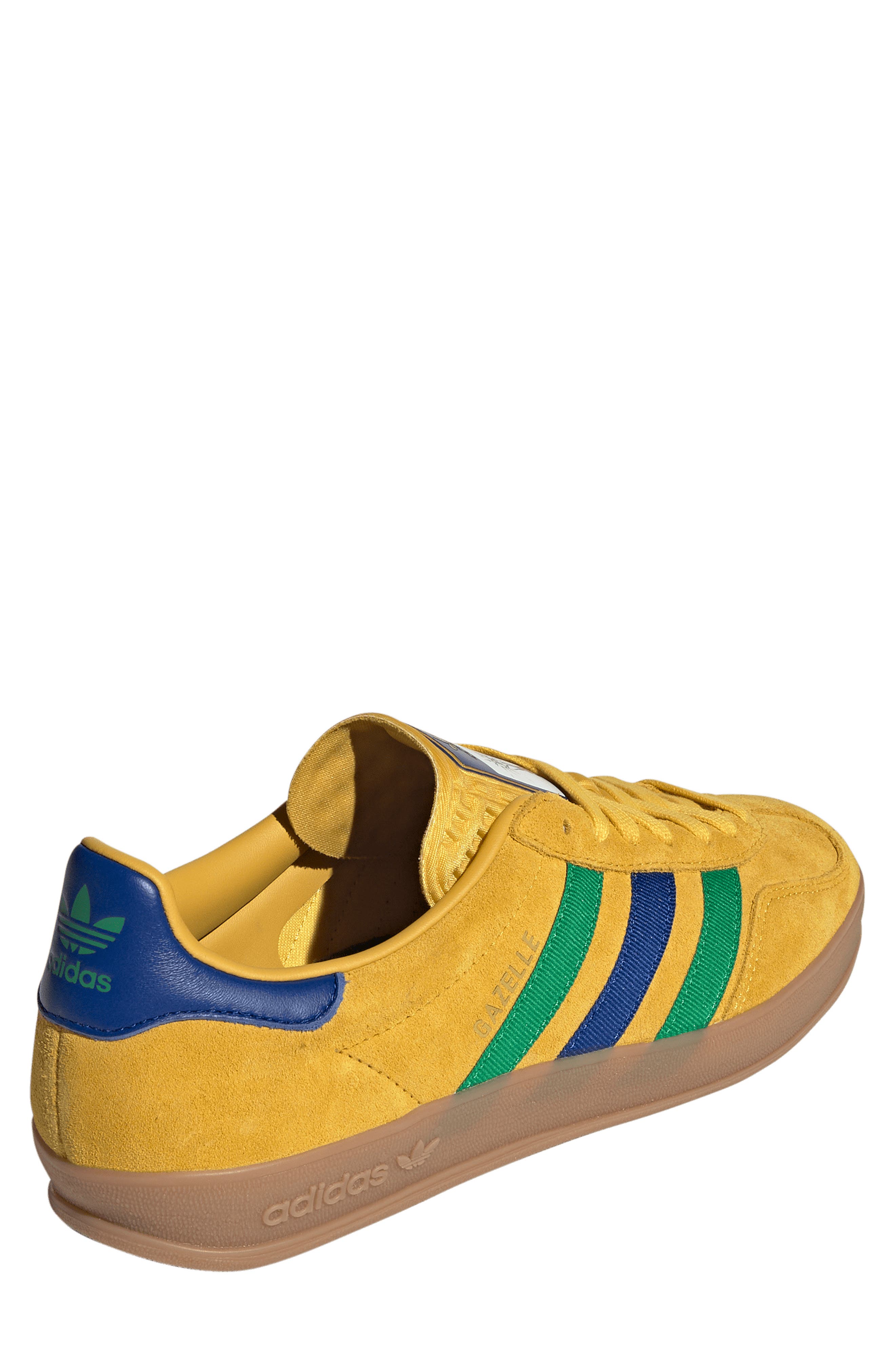 x FIFA Gender Inclusive Gazelle Indoor Sneaker, Alternate, color, YELLOW/ ROYAL/ GREEN