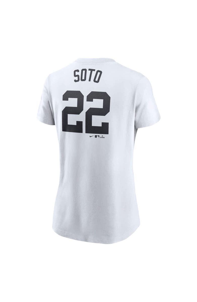 Nike Women's Nike Juan Soto White New York Yankees  Fuse Name & Number T-Shirt, Alternate, color, 