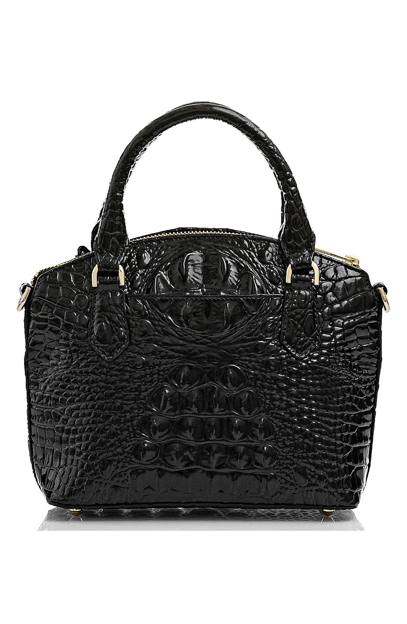 Brahmin Mini Duxie Croc Embossed Leather Crossbody Bag, Alternate, color, 