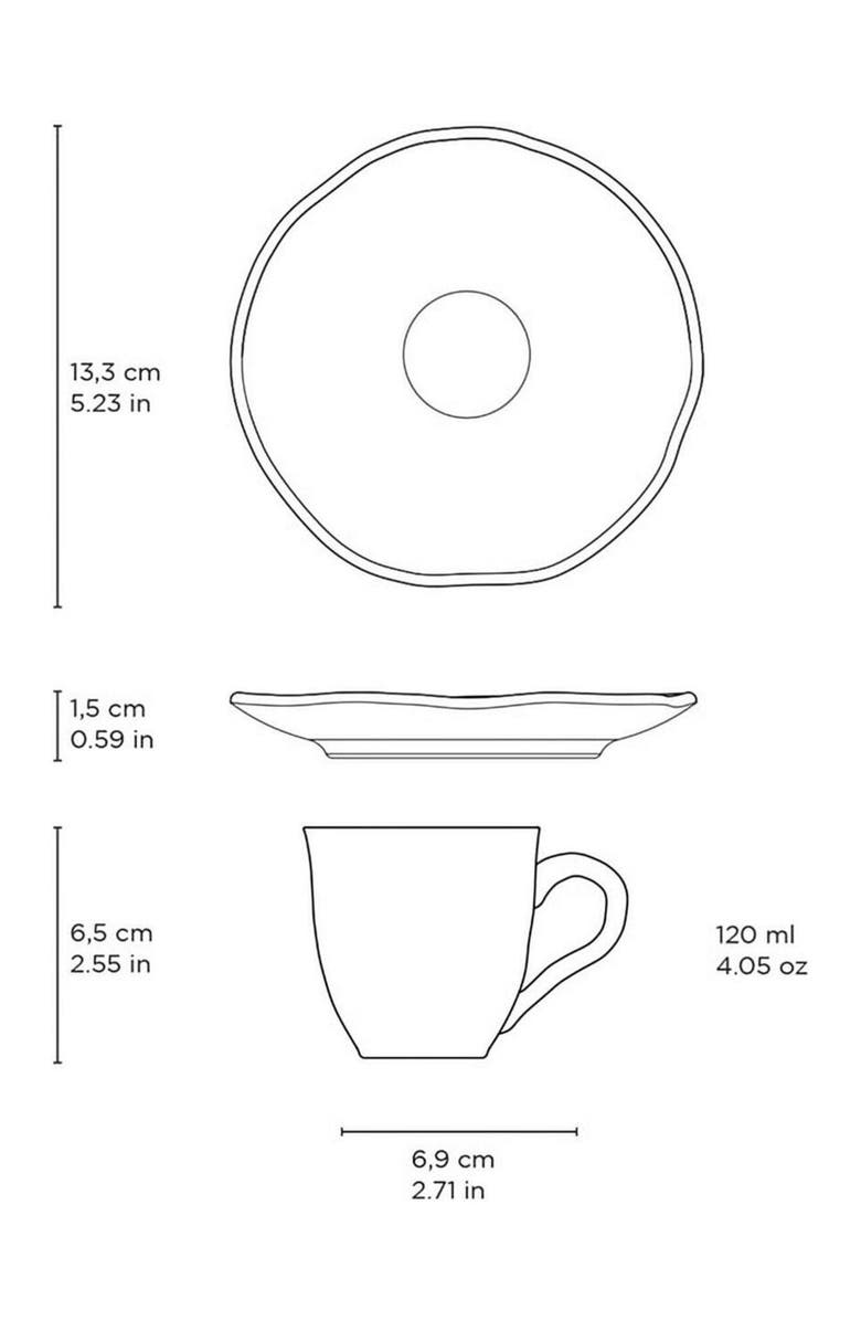 Porto Brasil Coffee Cup & Saucer Set of 6, Alternate, color, Dust