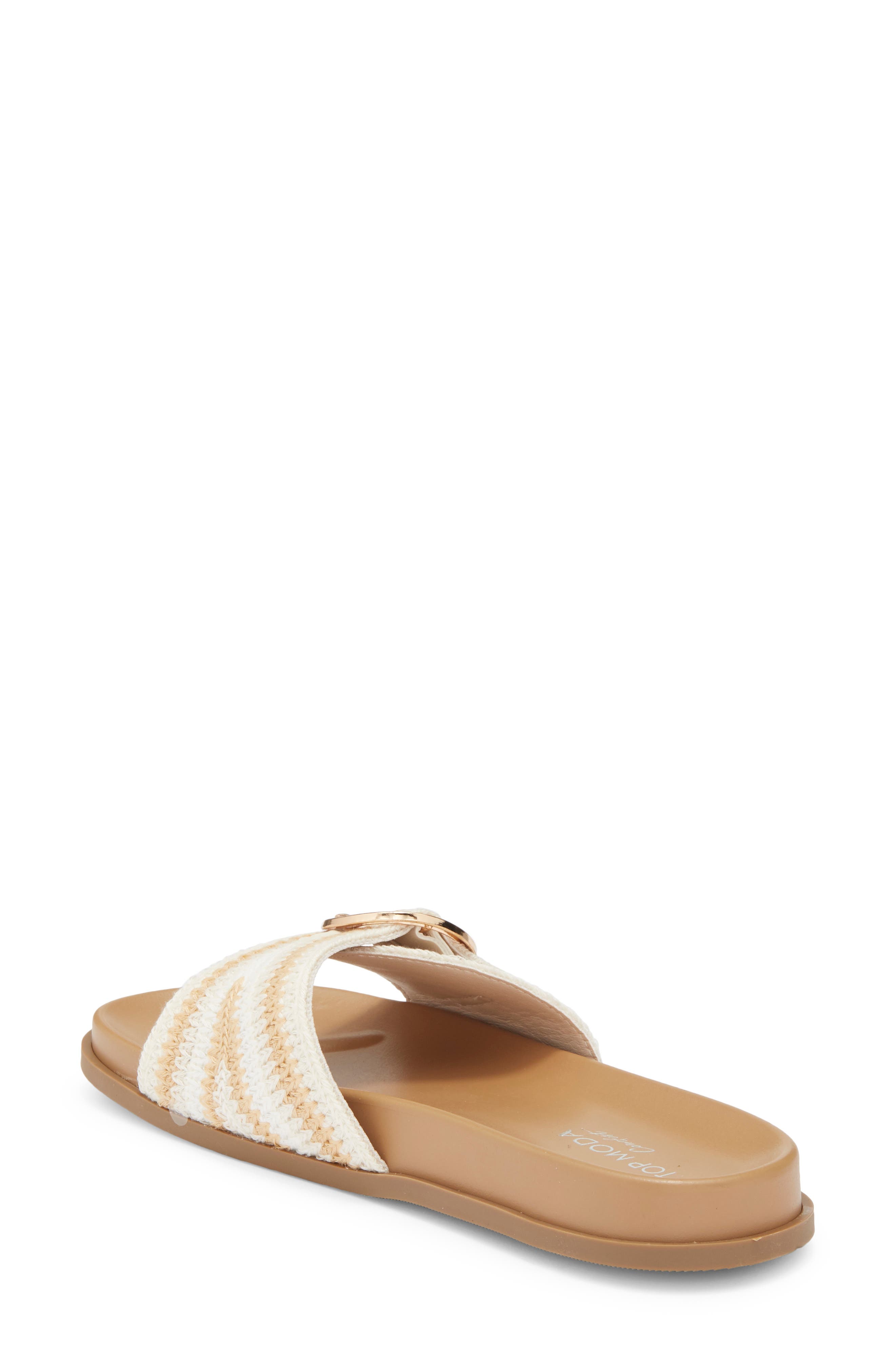TOP MODA Daniela Slide Sandal, Alternate, color, Beige