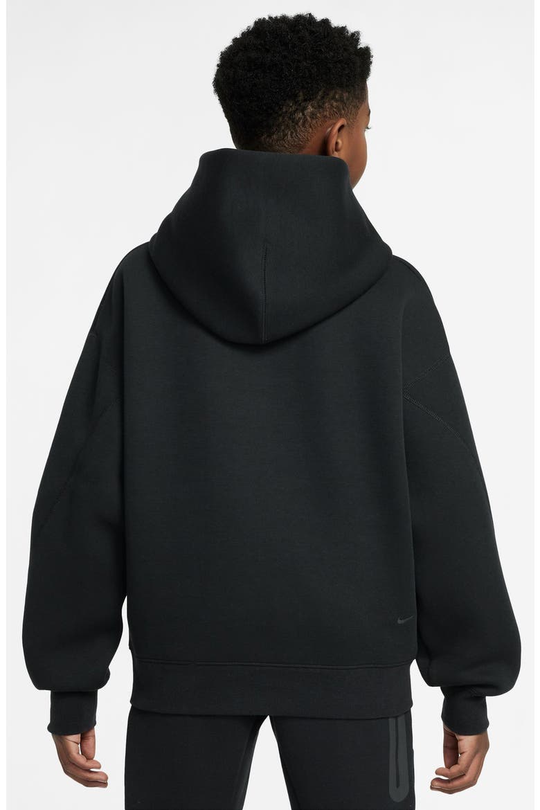 Kids' Oversize Tech Fleece Hoodie, Alternate, color, 010 BLACK/BLACK