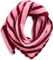 Treasure & Bond Scallop Trim Knit Triangle Scarf