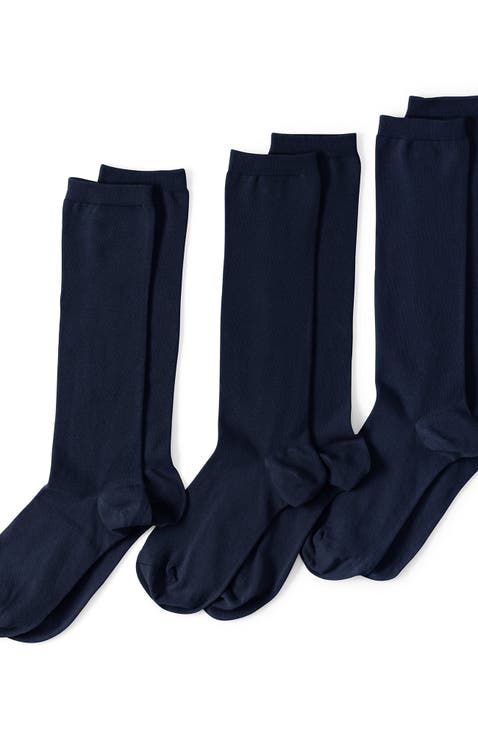 3-Pack Seamless Toe Solid Trouser Socks