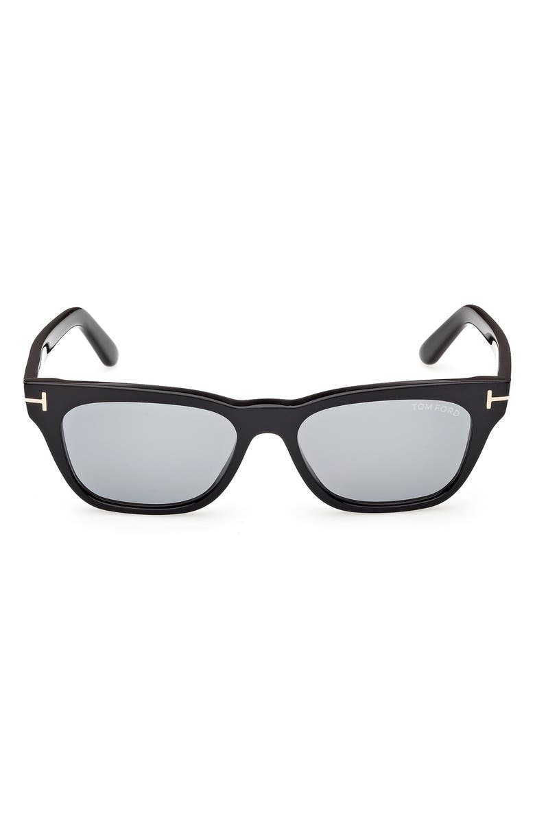 TOM FORD 53mm Rectangular Sunglasses, Main, color, Black/ Other / Smoke
