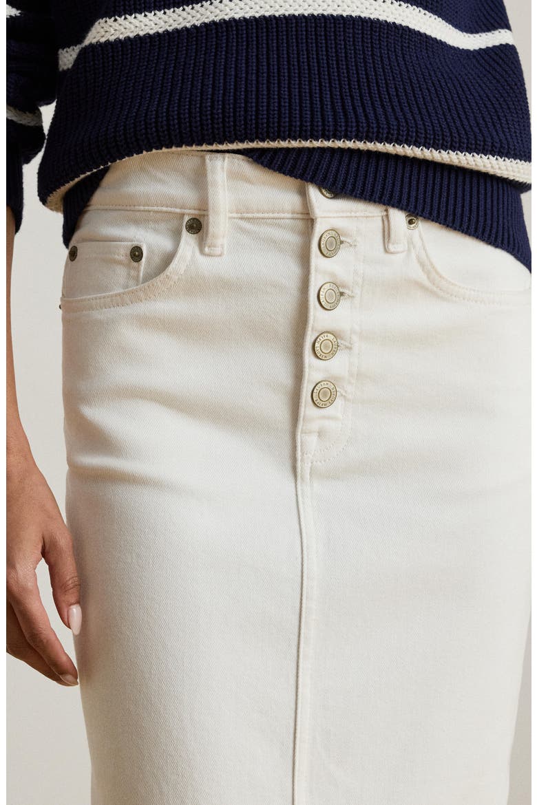Rindalle Denim Pencil Skirt, Alternate, color, WHITE WASH