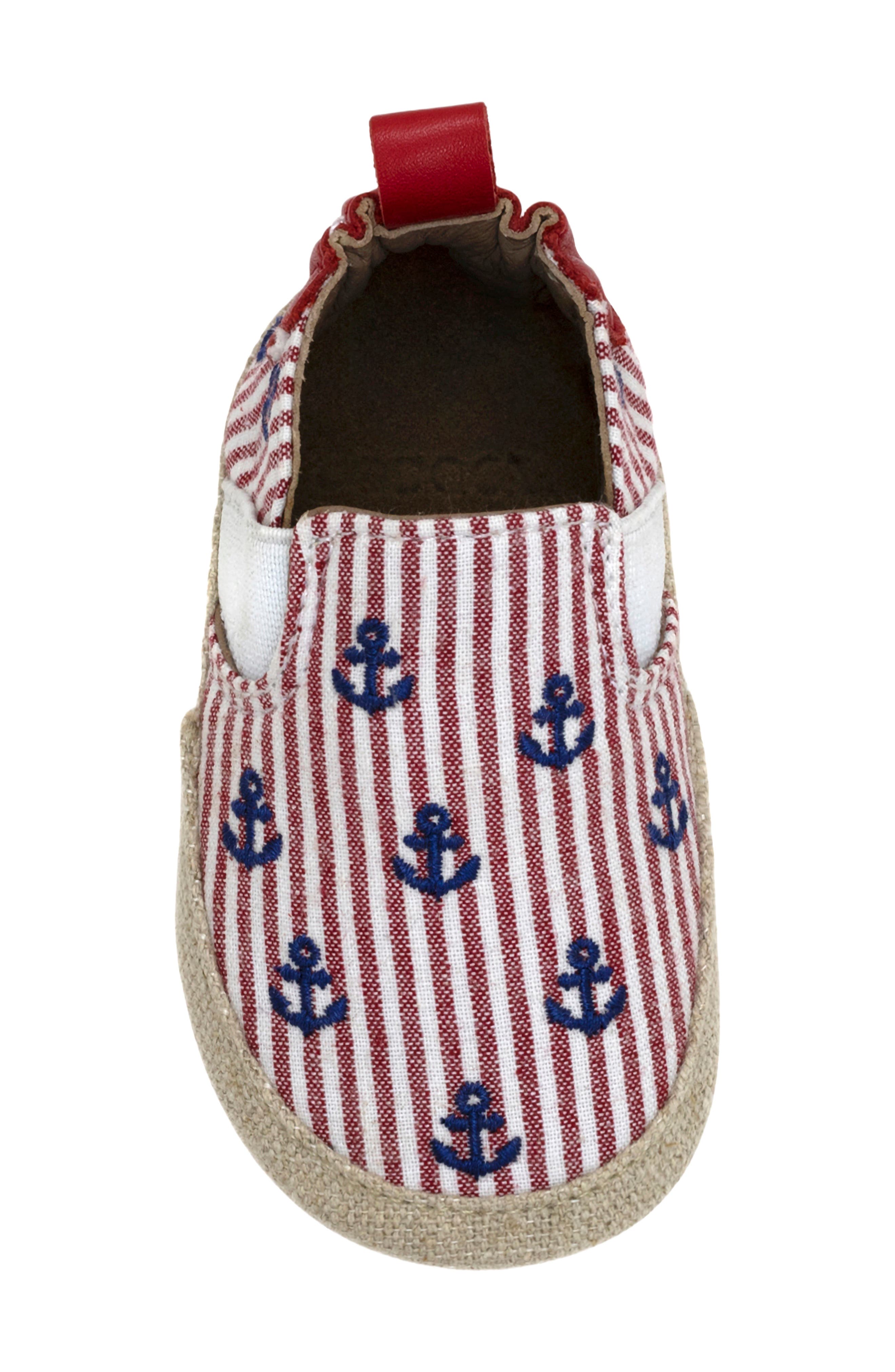 Robeez<sup>®</sup> Cove Crib Shoe, Alternate, color, Red