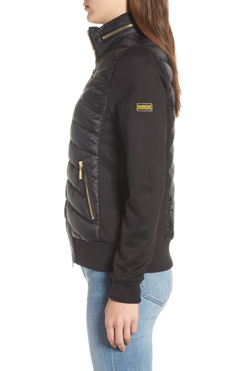 Barbour International Grandstand Hybrid Quilted Jacket, Alternate, color,