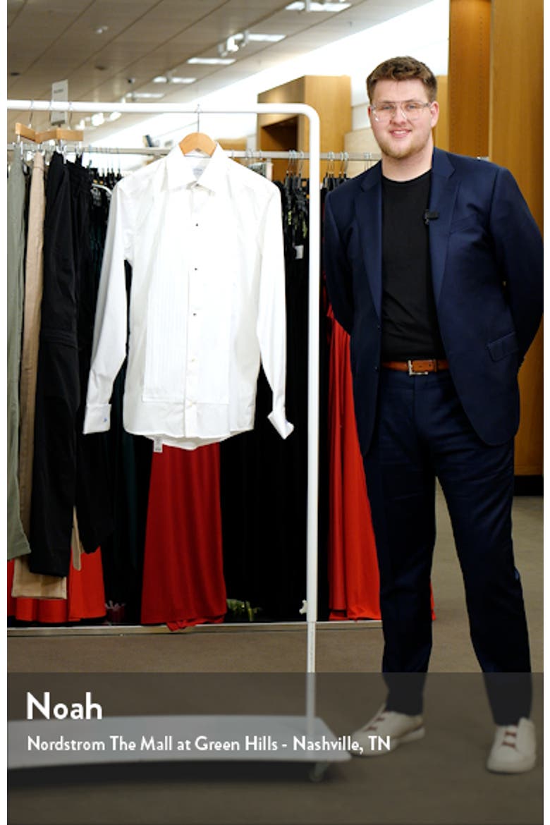 Slim Fit Pleated Bib Tuxedo Shirt video