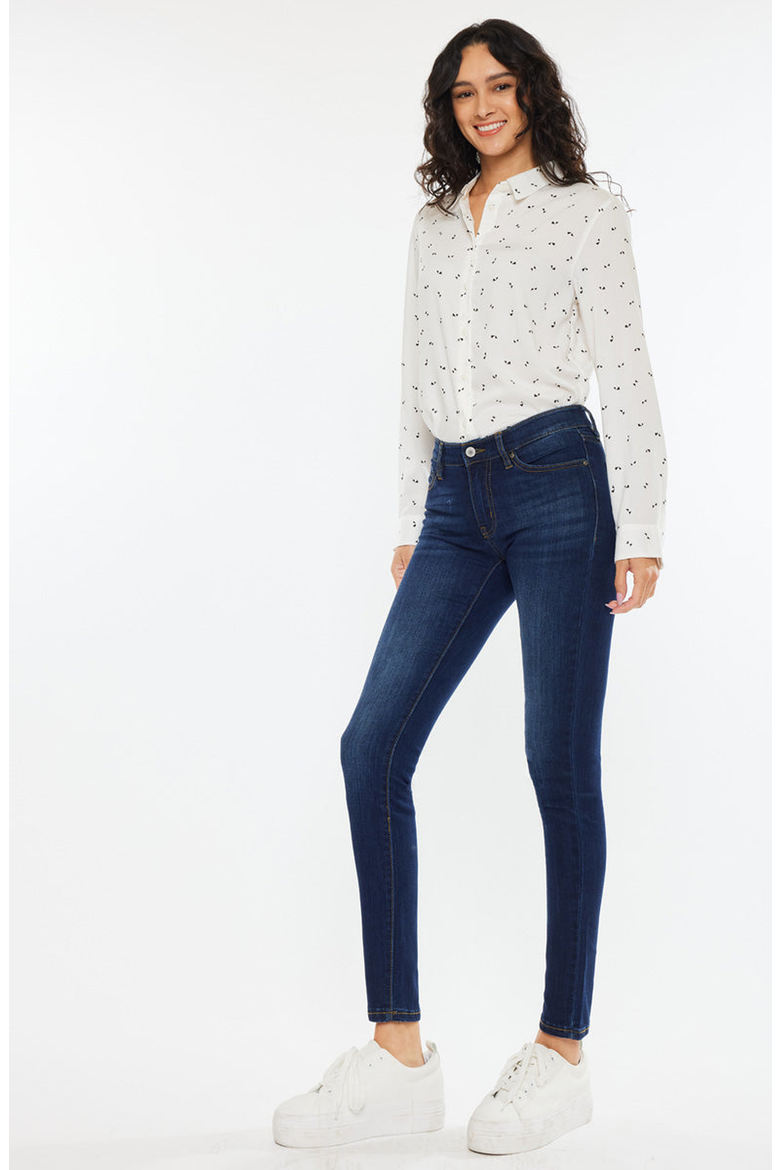 Madison Essentials Mid Rise Super Skinny, Alternate, color, Super Dark Wash