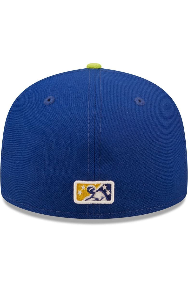 New Era Men's New Era Blue/Green Montañas de Chattanooga Copa De La Diversion 59FIFTY Fitted Hat, Alternate, color, 