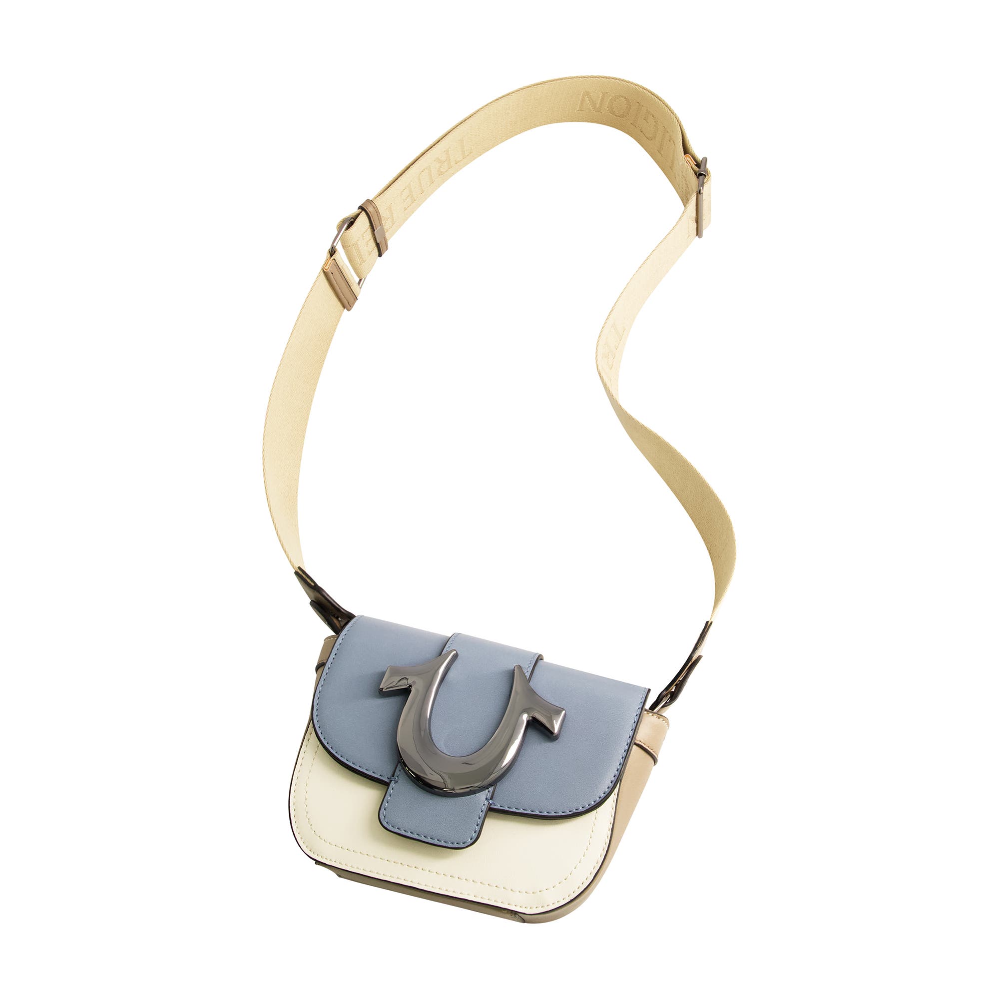 True Religion Color Block Crossbody, Alternate, color, Blue