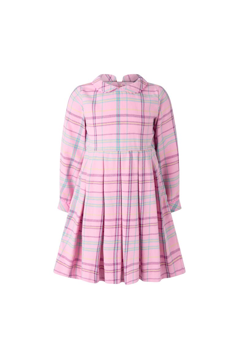 Pink Check Pleated Dress, Main, color, Pink