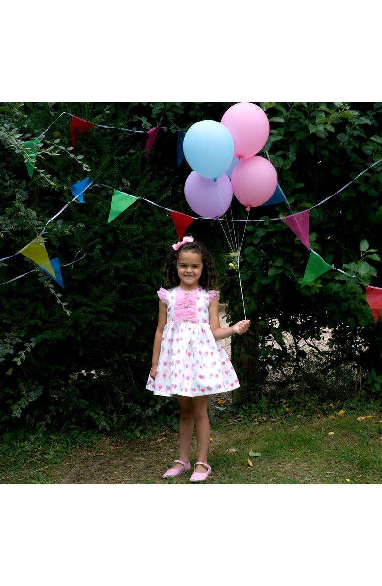 Rachel Riley Balloon Ruffle Front Dress, Alternate, color, Pink