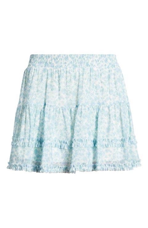 Ditsy Floral Mesh Miniskort