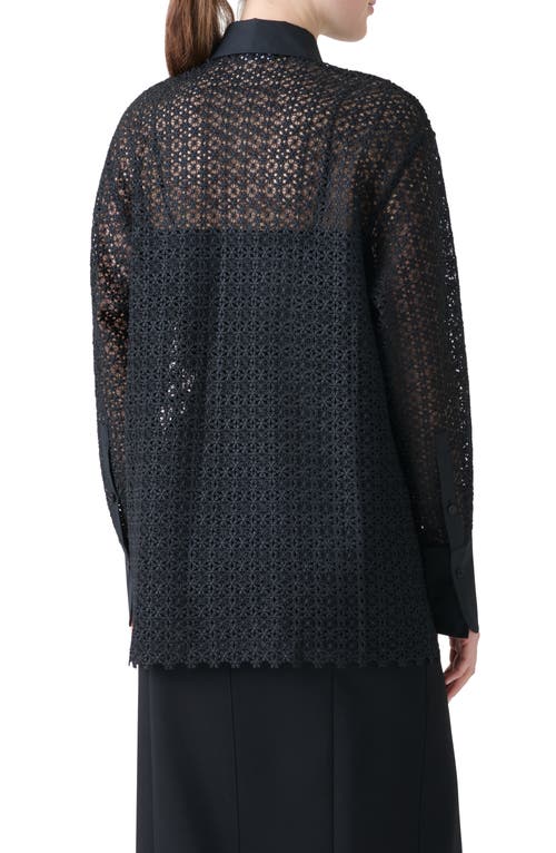 Akris Punto Daisy Guipure Button-up Shirt